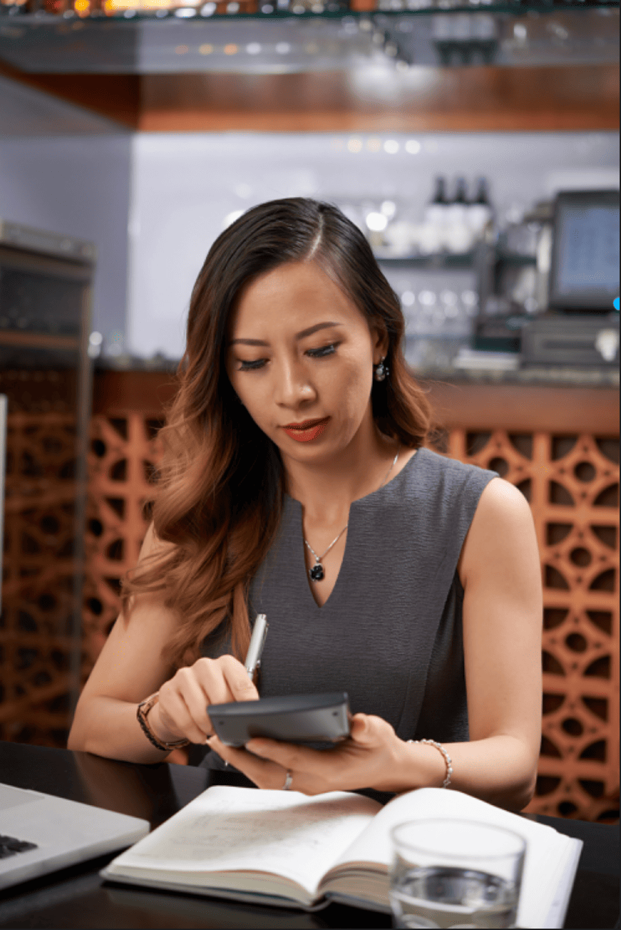 Professional woman with phone